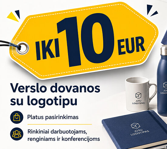 Iki 10 Eur Verslo dovanos ir reklaminė atributika